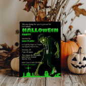 Green Slime Friedhof Zombie Halloween Adult Party Einladung