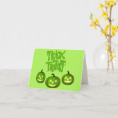 Green Slime Trick oder Treat Karte (Gelbe Blume)