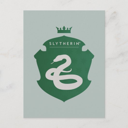 Green SLYTHERIN™ Crowning Wappen Einladungspostkarte (Vorderseite)