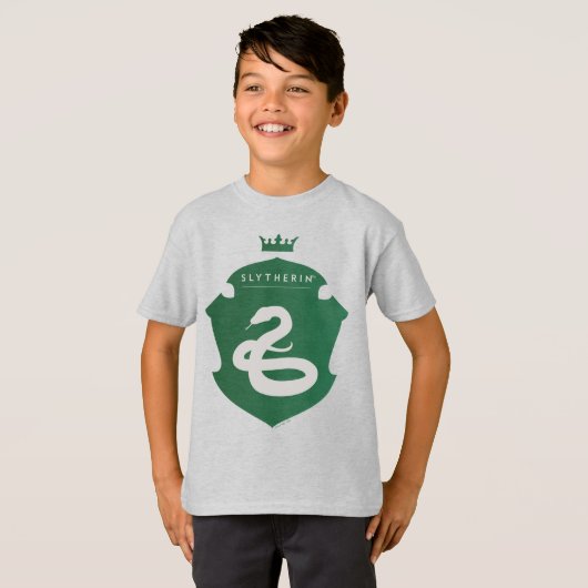 Green SLYTHERIN™ Crowning Wappen T-Shirt (Vorne ganz)