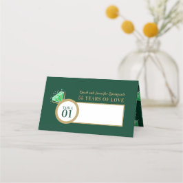 Green smarald 55. Hochzeitstag Tisch Platzkarte