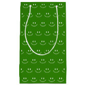 Green Smile Pattern Geschenktasche Kleine Geschenktüte (Vorderseite)