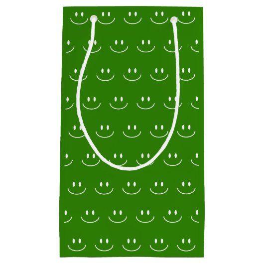 Green Smile Pattern Geschenktasche Kleine Geschenktüte (Vorderseite)