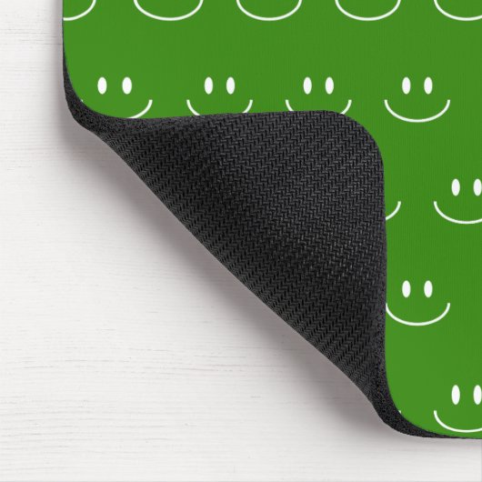Green Smile Pattern Mouse Pad Mousepad (Ecke)