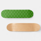 Green Smile Pattern Skateboard (Horizontal)