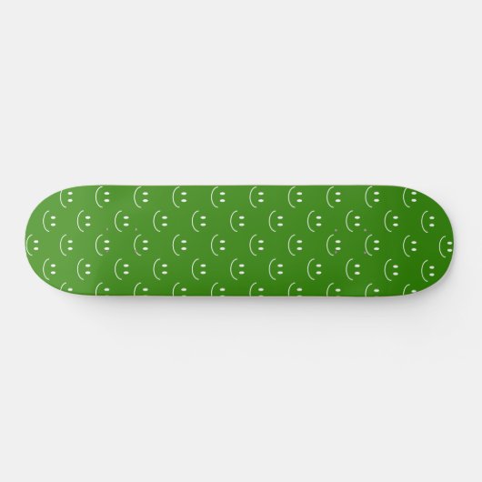 Green Smile Pattern Skateboard (Horizontal)