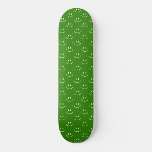 Green Smile Pattern Skateboard (Vorderseite)