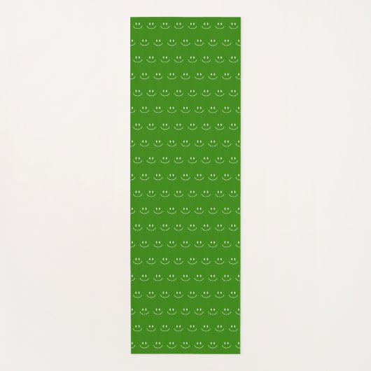 Green Smile Pattern Yoga Mat Yogamatte (Vorderseite)