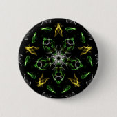 Green Smoke Mandala Design Button (Vorderseite)
