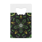 Green Smoke Mandala Design Geldbeutel Flaschenöffner (Rückseite)