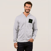 Green Smoke Mandala Design Hoodie (Vorne ganz)