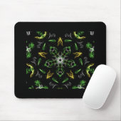Green Smoke Mandala Design Mousepad (Mit Mouse)