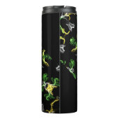 Green Smoke Mandala Design Thermosbecher (Rückseite)