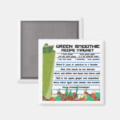 Green Smoothie Recipe Kühlschrank Magnet  (Vorderseite/Rückseite)