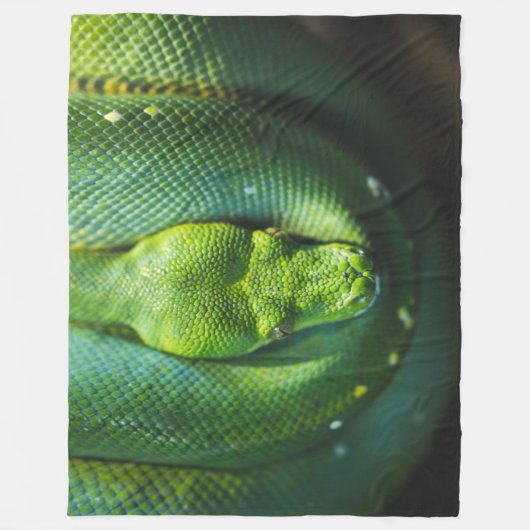 GREEN SNAKE FLEECEDECKE (Vorderseite)
