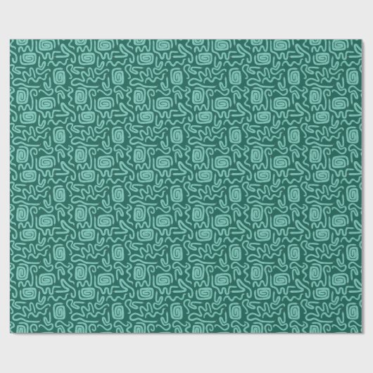 Green Snake Pattern Geschenkpapier (Flach)