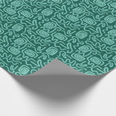 Green Snake Pattern Geschenkpapier (Ecke)