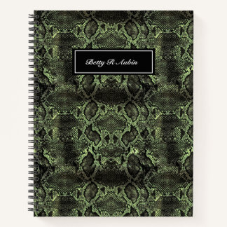 Green Snake Print Notizblock