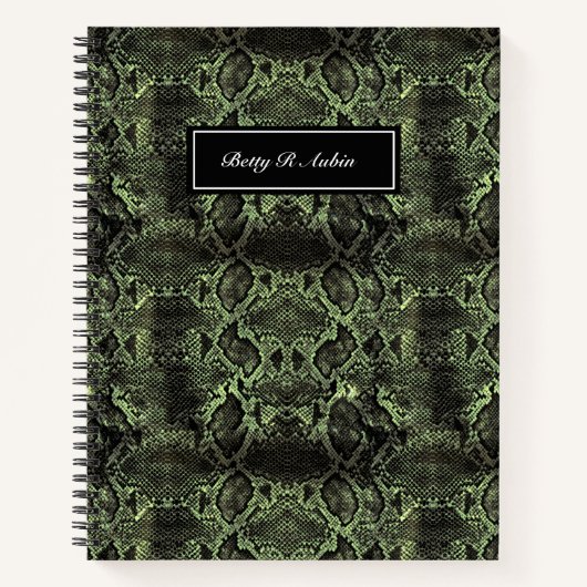 Green Snake Print Notizblock (Vorderseite)