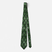 Green Snake Serptile Reptile Muster Krawatte (Vorderseite)