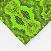 Green Snake Skin Texture Fleece Blanket (Ecke)