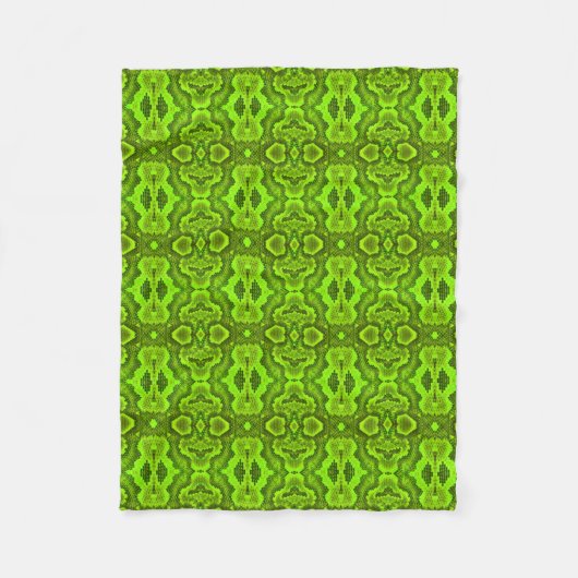 Green Snake Skin Texture Fleece Blanket (Vorderseite)
