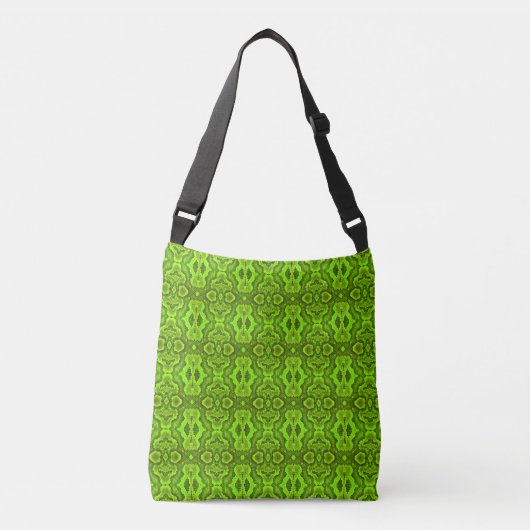 Green Snake Texture Bag Tragetaschen Mit Langen Trägern (Vorderseite)