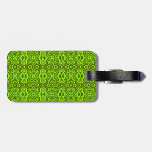 Green Snake Texture Luggage Tag Gepäckanhänger (Rückseite horizontal)