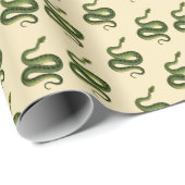 Green Snake Wrapping Paper Geschenkpapier (Rolleneckpunkt)