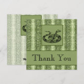 Green Snakeskin Beruflich Business Dankeskarte (Vorne/Hinten)