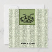 Green Snakeskin Beruflich Business Dankeskarte (Rückseite)