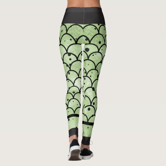 Green Snakeskin Leggings (Rückseite)