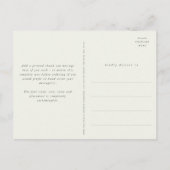 Green Snowberry+Eucalyptus Wedding Danke Foto Postkarte (Rückseite)