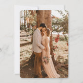 Green Snowberry+Eucalyptus Wedding Reception Foto Einladung (Rückseite)