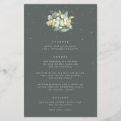 Green Snowberry+Eukalyptus 3 Course Wedding Menu (Vorderseite)