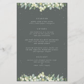 Green Snowberry+Eukalyptus 3 Course Wedding Menu (Vorderseite)