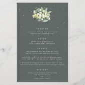 Green Snowberry+Eukalyptus 4 Course Wedding Menu (Vorderseite)