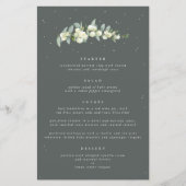 Green Snowberry+Eukalyptus 4 Course Wedding Menu (Vorderseite)