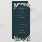 Green Snowberry Weihnachtsessen Abendessen Flat 4 Menükarte (Vorne/Hinten)