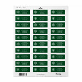 Green Snowflake Address Labels (Vorne)