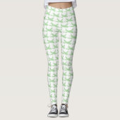 Green Snowflake Airplane - Leggings (Vorderseite)