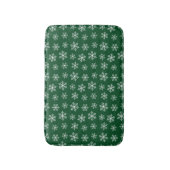 Green Snowflake Bath Mat Badematte (Vorderseite Vertikal)
