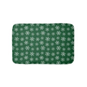 Green Snowflake Bath Mat Badematte (Vorderseite)