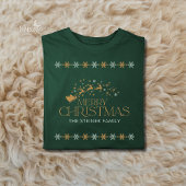 Green Snowflake Christmas Womens Shirt