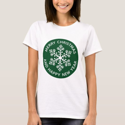 Green Snowflake Festivals T - Shirt (Vorderseite)
