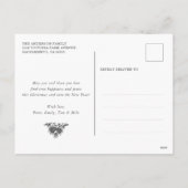 Green Snowflake Foto Collage Feiertagspostkarte (Rückseite)