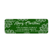 Green Snowflake Frohe Weihnachtsmarke (Vorne)