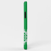 Green Snowflake iPhone Case (Hinten/Rechts)