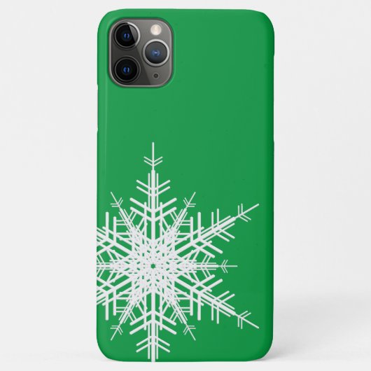 Green Snowflake iPhone Case (Rückseite)