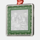 Green Snowflake Muster Weihnachtsschmuck (Links)